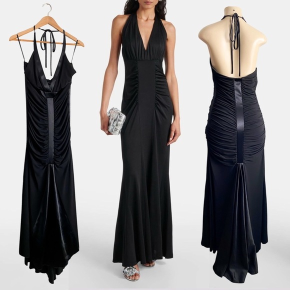 Jessica McClintock Vintage Y2K Bodycon Gown Maxi Dress Prom Grunge Whimsigoth 10 - Picture 1 of 11